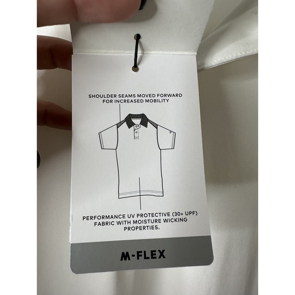 NWT Bonobos Mens M-Flex Golf Performance Polo Standard Fit White 2XL XXL Mens I - Picture 7 of 9